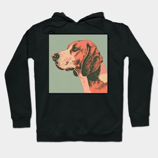 70s Foxhound Vibes: Pastel Pup Parade Hoodie